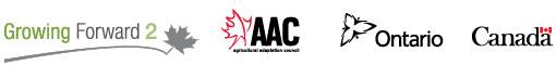 Growing Forward2, AAC, OMAFRA, CANADA logos